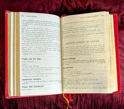 "VATICAN II SUNDAY MISSAL" WITH RARE DELUXE COVER + EPHEMERA 1974-99