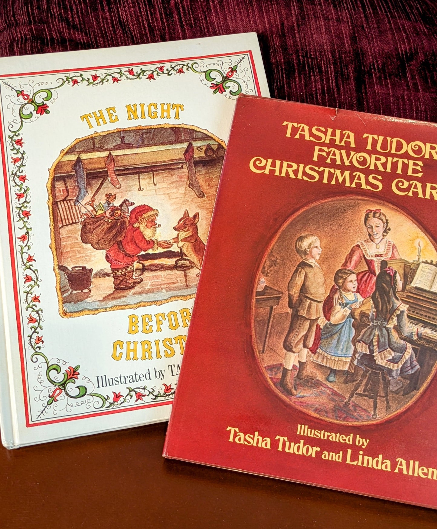 PAIR OF TASHA TUDOR ILLUSTRATED CHRISTMAS BOOKS 1976-80