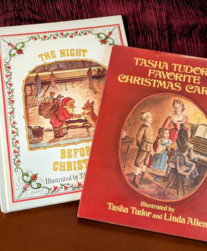 PAIR OF TASHA TUDOR ILLUSTRATED CHRISTMAS BOOKS 1976-80