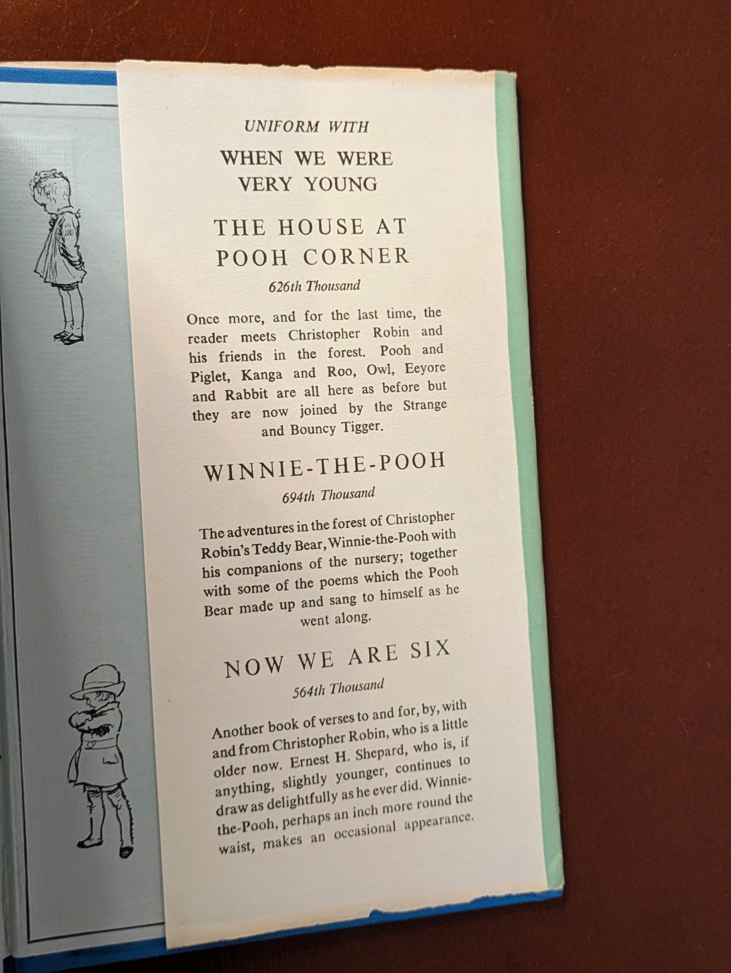 PAIR OF VINTAGE "WINNIE-THE-POOH" BOOKS BY A.A. MILNE 1950-60's