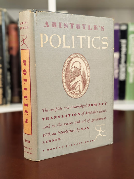 "ARISTOTLE'S POLITICS" FIRST MODERN LIBRARY EDITION 1943
